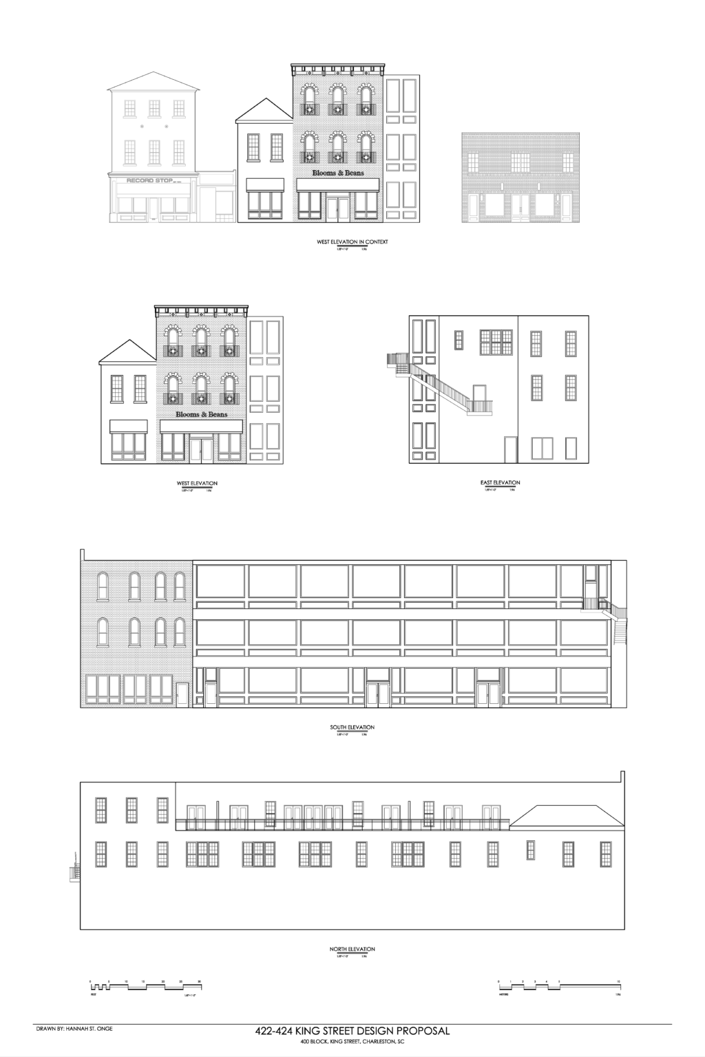 My proposed elevations for 422-424 King Street