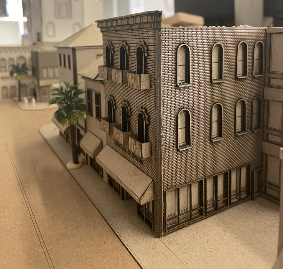 My infill design model for 422-424 King Street within the context model